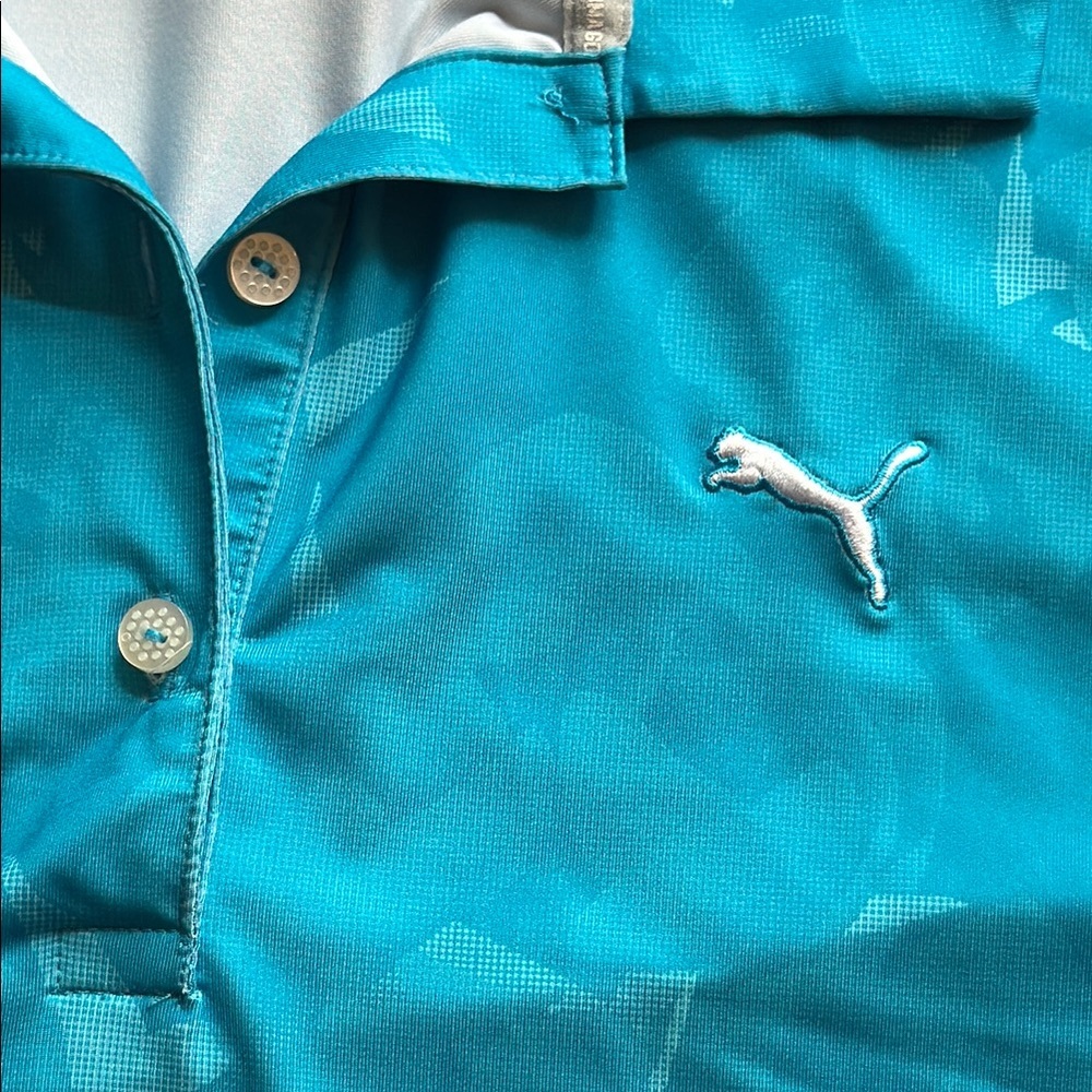 Puma Golf shirt blue women’s size M - Picture 3 of 7